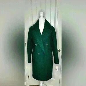 NWT BCBGeneration Boucle Longline Coat, Hunter Green, Size: Small